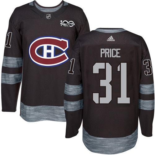 Herren Montreal Canadiens Eishockey Trikot Carey Price #31 Authentic Schwarz 1917-2017 100th Anniversary